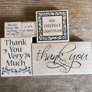 Set of 5 THANK YOU/GRATITUDE Stamps